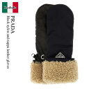 【数量限定・在庫限り・早い者勝ち!】 プラダ / Prada Black Nylon And Nappa Leather Gloves / 1GG109 F0Y...