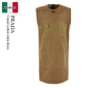 【数量限定・在庫限り・早い者勝ち!】 プラダ / Prada Camel Cotton Mini Dress / 230712 F0QB9 / 230712 S...