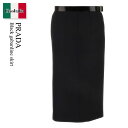 【数量限定・在庫限り・早い者勝ち!】 プラダ / Prada Black Gabardine Skirt / P186KE F0002 / P186KE SOO...