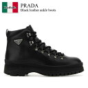 【数量限定・在庫限り・早い者勝ち!】 プラダ / Prada Black Leather Ankle Boots / 2TE201 F0002 / 2TE201...