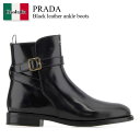 【数量限定・在庫限り・早い者勝ち!】 プラダ / Prada Black Leather Ankle Boots / 1T846N F0002 / 1T846N...