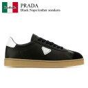 【数量限定・在庫限り・早い者勝ち!】 プラダ / Prada Black Napa Leather Sneakers / 2EE394 F0967 / 2EE3...