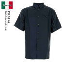【数量限定・在庫限り・早い者勝ち!】 プラダ / Prada Dark Blue Satin Shirt / UCS514 F0008 / UCS514 SOO...
