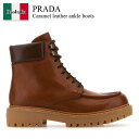 【数量限定・在庫限り・早い者勝ち!】 プラダ / Prada Caramel Leather Ankle Boots / 2TE208 F0046 / 2TE2...