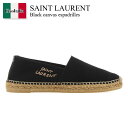 【数量限定・在庫限り・早い者勝ち!】 サンローラン / Saint Laurent Black Canvas Espadrilles / 605951 1P21...