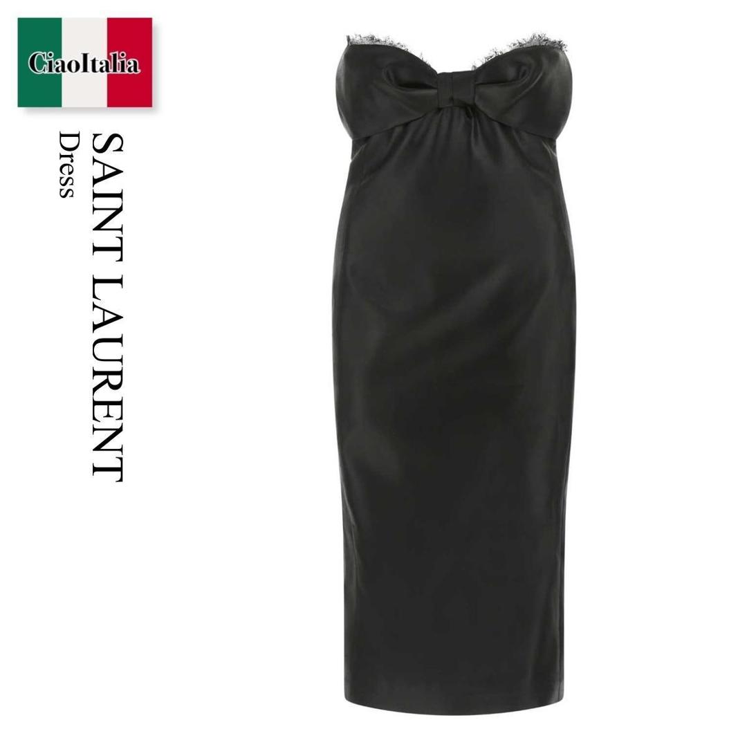 【数量限定・在庫限り・早い者勝ち!】 サンローラン / Saint Laurent Dress / 680636 Y6A41 / 680636 Y6A41 1000 / 680636Y6A41 / 680636Y6A41 1000 / 680636Y6A411000 / ワンピース
