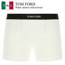 【数量限定・在庫限り・早い者勝ち!】 トム・フォード / Tom Ford White Stretch Cotton Boxer / T4LC31040100 ...