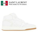【数量限定・在庫限り・早い者勝ち!】 サンローラン / Saint Laurent White Leather Sl 80 Sneakers / 711250 ...