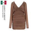 【数量限定・在庫限り・早い者勝ち!】 サンローラン / Saint Laurent Biscuit Jersey Mini Dress / 729749 Y5G...