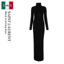【数量限定・在庫限り・早い者勝ち!】 サンローラン / Saint Laurent Black Wool Long Dress / 756253 YAZA2 /...