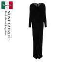【数量限定・在庫限り・早い者勝ち!】 サンローラン / Saint Laurent Black Viscose Long Dress / 753161 Y7F9...
