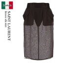 【数量限定・在庫限り・早い者勝ち!】 サンローラン / Saint Laurent Brown Silk Skirt / 769270 Y3H91 / 7692...