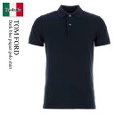 【数量限定・在庫限り・早い者勝ち!】 トム・フォード / Tom Ford Dark Blue Piquet Polo Shirt / JPS002JMC007...