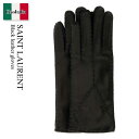 【数量限定・在庫限り・早い者勝ち!】 サンローラン / Saint Laurent Black Leather Gloves / 765500 3YO77 / ...