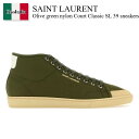 【数量限定・在庫限り・早い者勝ち!】 サンローラン / Saint Laurent Olive Green Nylon Court Classic Sl 39 ...