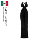 【数量限定・在庫限り・早い者勝ち!】 サンローラン / Saint Laurent Black Crepe Long Dress / 777194 Y5F63 ...