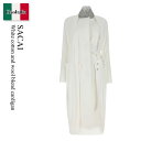 【数量限定・在庫限り・早い者勝ち!】 サカイ / Sacai White Cotton And Wool Blend Cardigan / 2306452 / ...