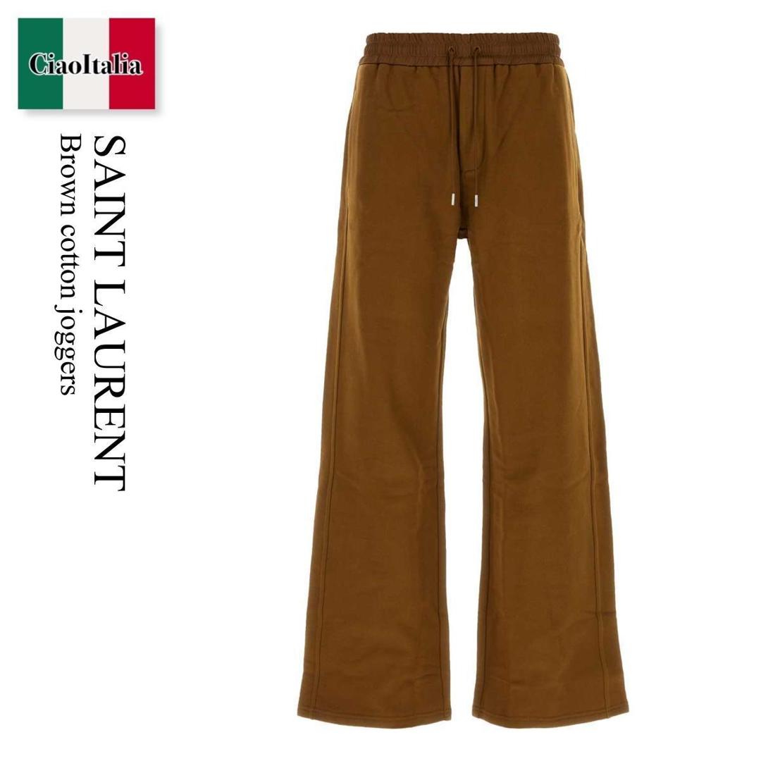 【数量限定・在庫限り・早い者勝ち!】 サンローラン / Saint Laurent Brown Cotton Joggers / 780167 Y36SW / ...