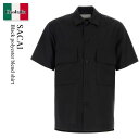 【数量限定・在庫限り・早い者勝ち!】 サカイ / Sacai Black Polyester Blend Shirt / 2403422M / 2403422M...