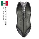 【数量限定・在庫限り・早い者勝ち!】 サンローラン / Saint Laurent Black Mesh Bodysuit / 796584 Y76SO / 7...