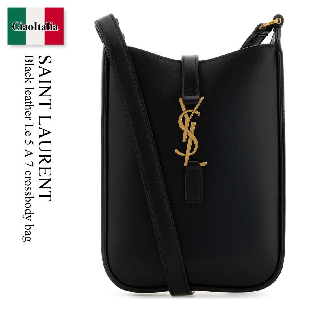 サンローラン　ポシェット 【数量限定・在庫限り・早い者勝ち！】 サンローラン / かばん / カバン / Saint Laurent Black Leather Le 5 A 7 Crossbody Bag / 735214 2R20W / 735214 2R20W 1000 / 7352142R20W / 7352142R20W 1000 / 7352142R20W1000 / ショルダーバッグ・ポシェット