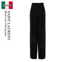 【数量限定・在庫限り・早い者勝ち!】 サンローラン / Saint Laurent Black Wool Wide-Leg Pant / 796875 Y7E63 / 796875 Y7E63 1000 / 796875Y7E63 / 796875Y7E63 1000 / 796875Y7E631000 / パンツ(4)