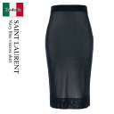 【数量限定・在庫限り・早い者勝ち!】 サンローラン / Saint Laurent Navy Blue Viscose Skirt / 811119 Y75YK...
