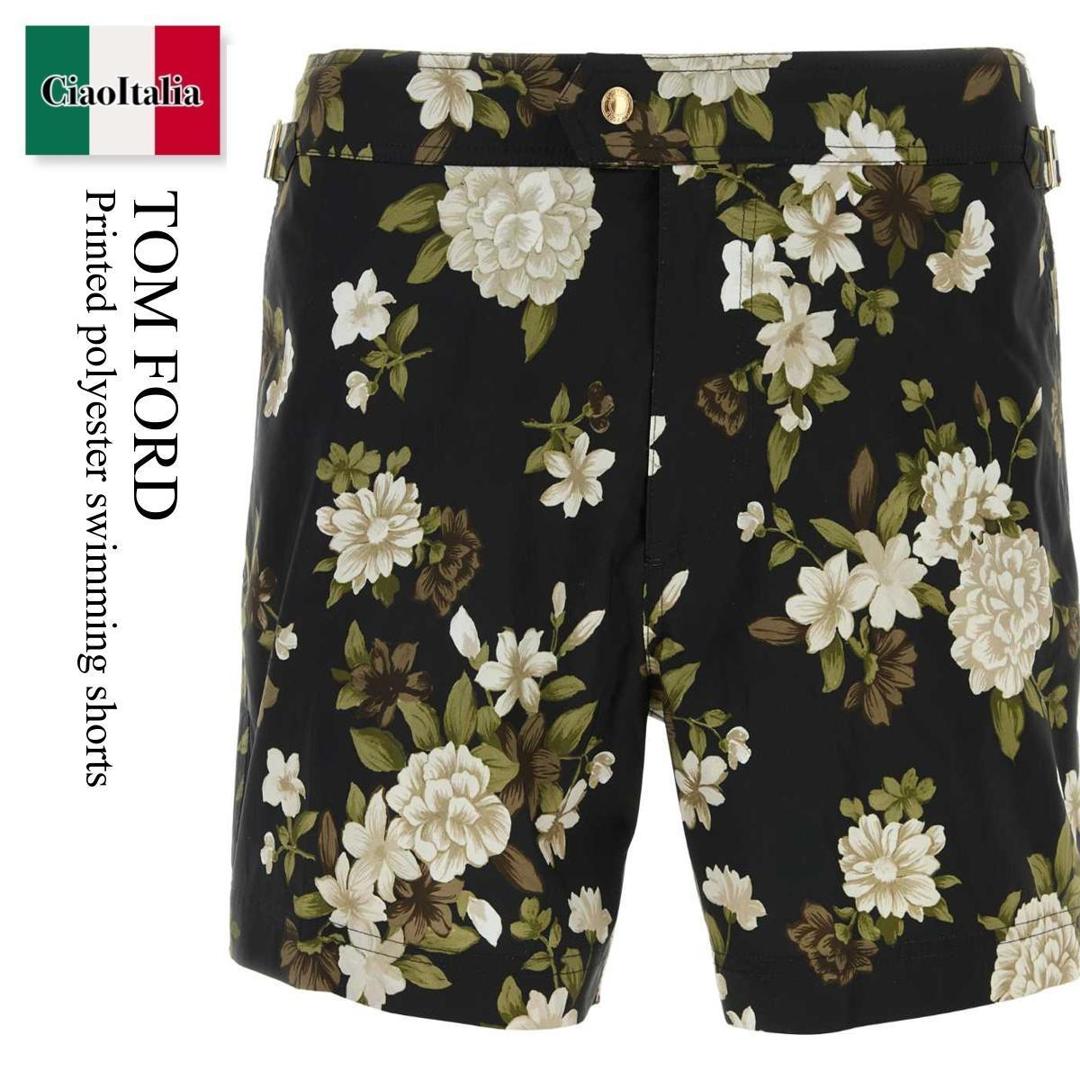 【数量限定・在庫限り・早い者勝ち!】 トム・フォード / Tom Ford Printed Polyester Swimming Shorts / BSS001FMN053S25ZWHBL / BSS001FMN053S25Z WHBL / BSS001FMN053S25 / BSS001FMN053S25 ZWHBL / 水着