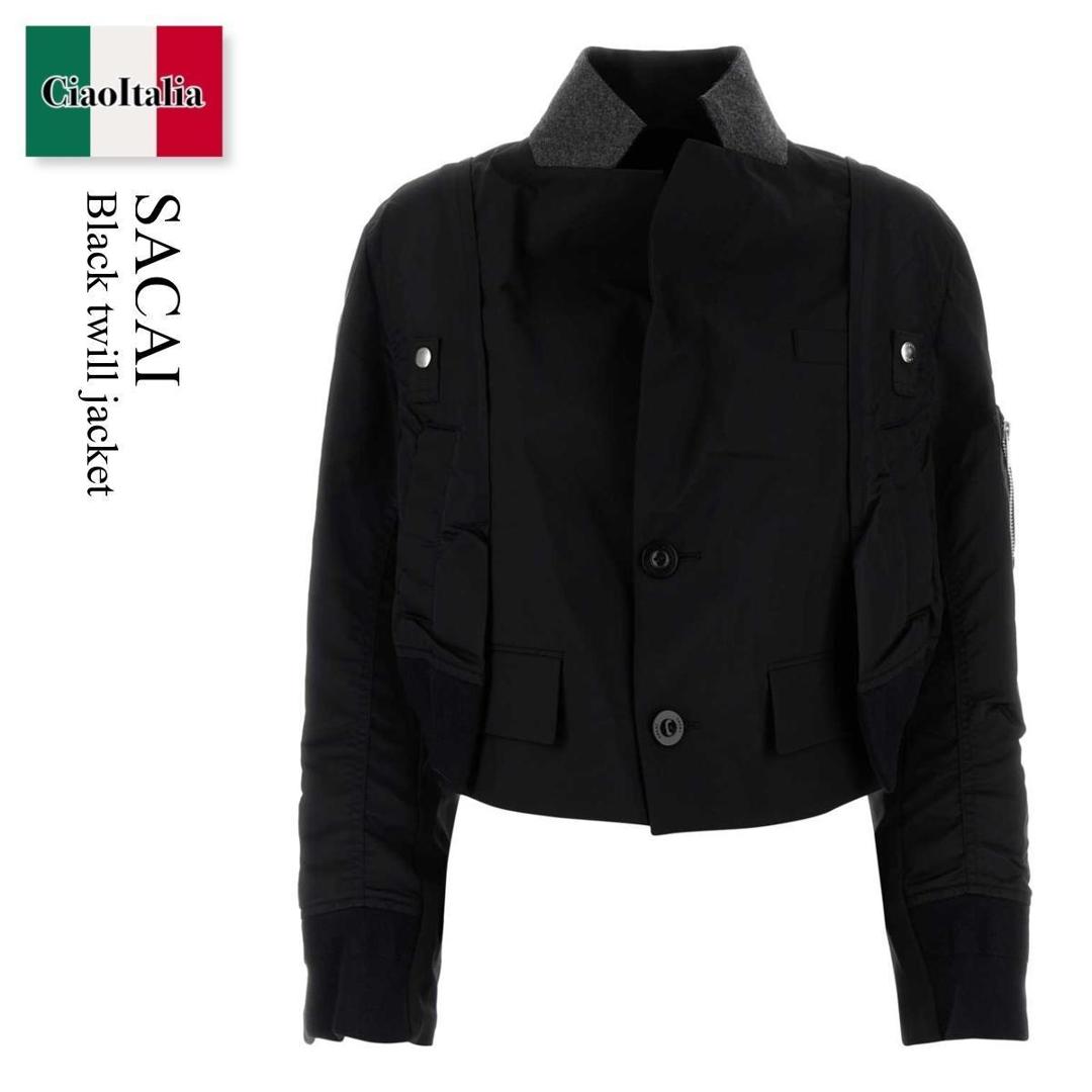 【数量限定・在庫限り・早い者勝ち!】 サカイ / Sacai Black Twill Jacket / 2407338 / 2407338 001 / 2407338001 / ブルゾン