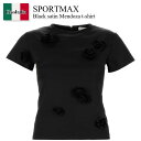 【数量限定・在庫限り・早い者勝ち!】 スポーツマックス / Sportmax Black Satin Mendoza T-Shirt / 242216 003 ...
