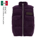 【数量限定・在庫限り・早い者勝ち!】 サカイ / Sacai Purple Corduroy Down Jacket / 2403488M / 2403488M...