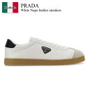 【数量限定・在庫限り・早い者勝ち!】 プラダ / Prada White Napa Leather Sneakers / 2EE394 F0944 / 2EE3...