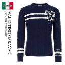 【数量限定・在庫限り・早い者勝ち!】 バレンチノ / Valentino Garavani Navy Blue Wool Sweater / 3V3KC26Z9...