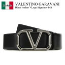 【数量限定・在庫限り・早い者勝ち!】 バレンチノ / Valentino Garavani Black Leather Vlogo Signature Belt / ZY2T0Q87SNP / ZY2T0Q87SNP 0NO / ZY2T0Q87SNP0NO / ベルト