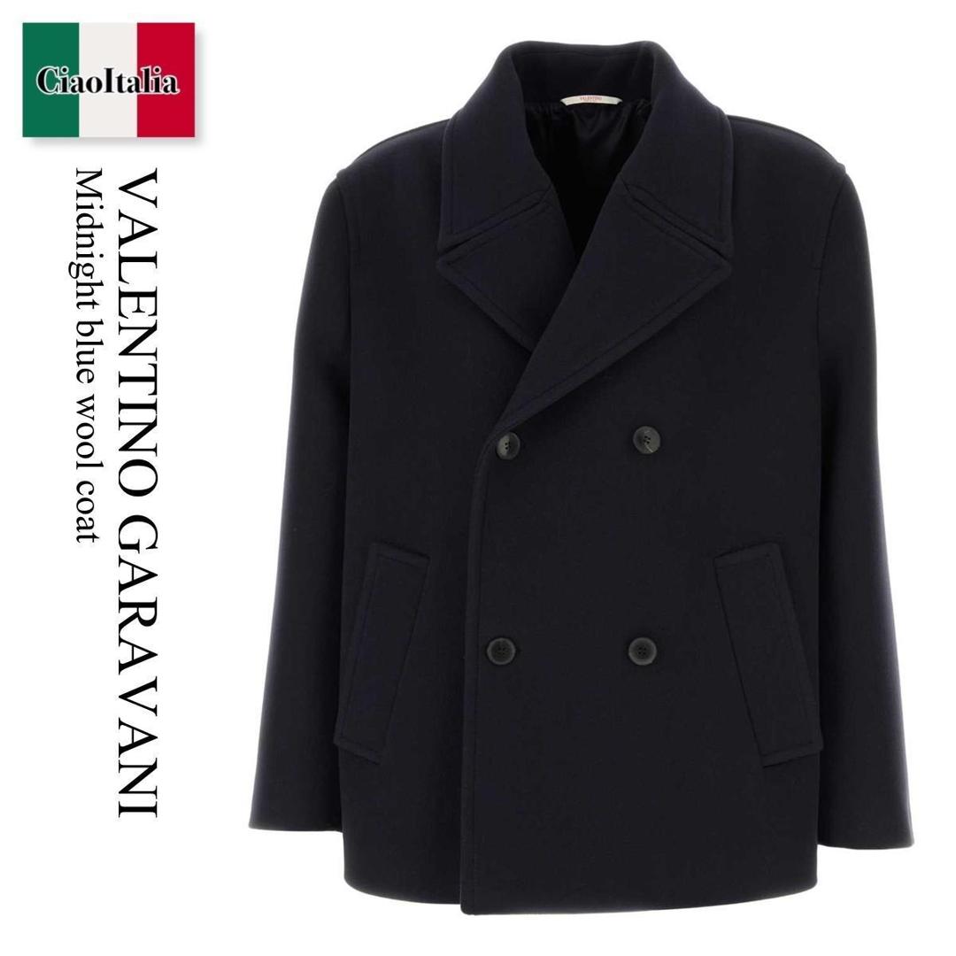 【数量限定・在庫限り・早い者勝ち!】 バレンチノ / Valentino Garavani Midnight Blue Wool Coat / 5V3CJJ00A8Y / 5V3CJJ00A8Y 598 / 5V3CJJ00A8Y598 / コートその他