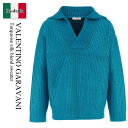【数量限定・在庫限り・早い者勝ち!】 バレンチノ / Valentino Garavani Turquoise Silk Blend Sweater / 5V0...
