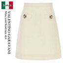 【数量限定・在庫限り・早い者勝ち!】 バレンチノ / Valentino Garavani White Wool Blend Mini Skirt / 6B3R...