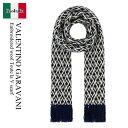 【数量限定・在庫限り・早い者勝ち!】 バレンチノ / Valentino Garavani Embroidered Wool Toute La V Scarf ...