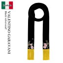 【数量限定・在庫限り・早い者勝ち!】 バレンチノ / Valentino Garavani Black Velvet Scarf / 6W2EN00EUKW /...