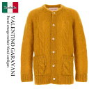 【数量限定・在庫限り・早い者勝ち!】 バレンチノ / Valentino Garavani Pastel Orange Mohair Blend Cardiga...