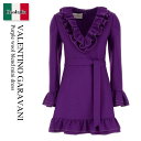【数量限定・在庫限り・早い者勝ち!】 バレンチノ / Valentino Garavani Purple Wool Blend Mini Dress / 6B3...