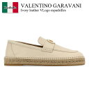 【数量限定・在庫限り・早い者勝ち!】 バレンチノ / Valentino Garavani Ivory Leather Vlogo Espadrilles / ...