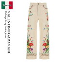 【数量限定・在庫限り・早い者勝ち!】 バレンチノ / Valentino Garavani Melange Ivory Denim Jeans / 6B3DD1...