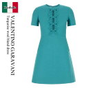 【数量限定・在庫限り・早い者勝ち!】 バレンチノ / Valentino Garavani Turquoise Wool Blend Dress / 6B3VA...