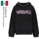 【数量限定・在庫限り・早い者勝ち!】 ヴェルサーチェ / Versace Black Cotton Oversize Sweatshirt / 10081 70...