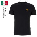 【数量限定・在庫限り・早い者勝ち!】 ヴェルサーチェ / Versace Black Cotton T-Shirt / 10084 811A08489 / 10...
