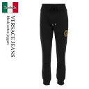【数量限定・在庫限り・早い者勝ち!】 ヴェルサーチジーンズ / Versace Jeans Black Cotton Joggers / 75GAA T06CF...