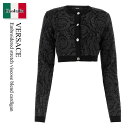 【数量限定・在庫限り・早い者勝ち!】 ヴェルサーチェ / Versace Embroidered Stretch Viscose Blend Cardigan ...