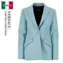 【数量限定・在庫限り・早い者勝ち!】 ヴェルサーチェ / Versace Light-Blue Leather Blazer / 10114 131A10125...