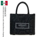 【数量限定・在庫限り・早い者勝ち!】 ヴェルサーチェ / かばん / カバン / Versace Embroidered Canvas Mini Athena ...